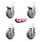 Service Caster 5 Inch Thermoplastic Rubber 7/8 Inch Square Stem Caster Total Lock Brakes, 2PK SCC-SQTTL20S514-TPRB-78-2-S-2 - alternate 6